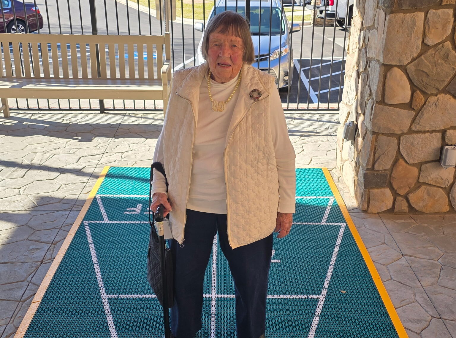Donation from resident helps fund shuffleboard platform at life plan community